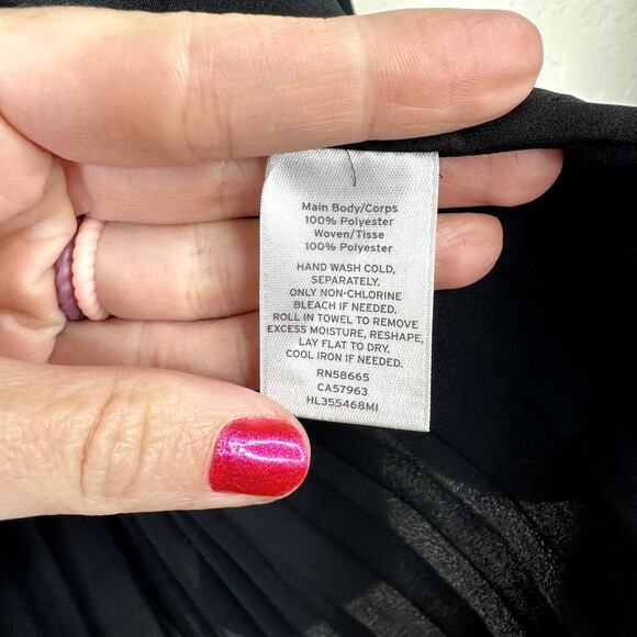 Trouve Nordstrom Black Pleated Flowy Chiffon Ethereal Back Open Jacket Blazer XS - Picture 10 of 10